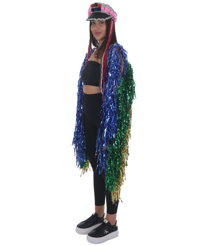HPO Pryzm Cap'n Shine Military Themed Tinsel Costume Bundle - Includes Cape and Hat