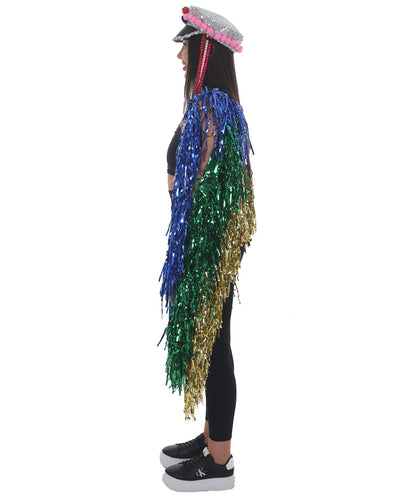 HPO Pryzm Cap'n Shine Military Themed Tinsel Costume Bundle - Includes Cape and Hat