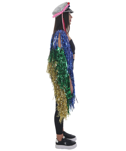 HPO Pryzm Cap'n Shine Military Themed Tinsel Costume Bundle - Includes Cape and Hat