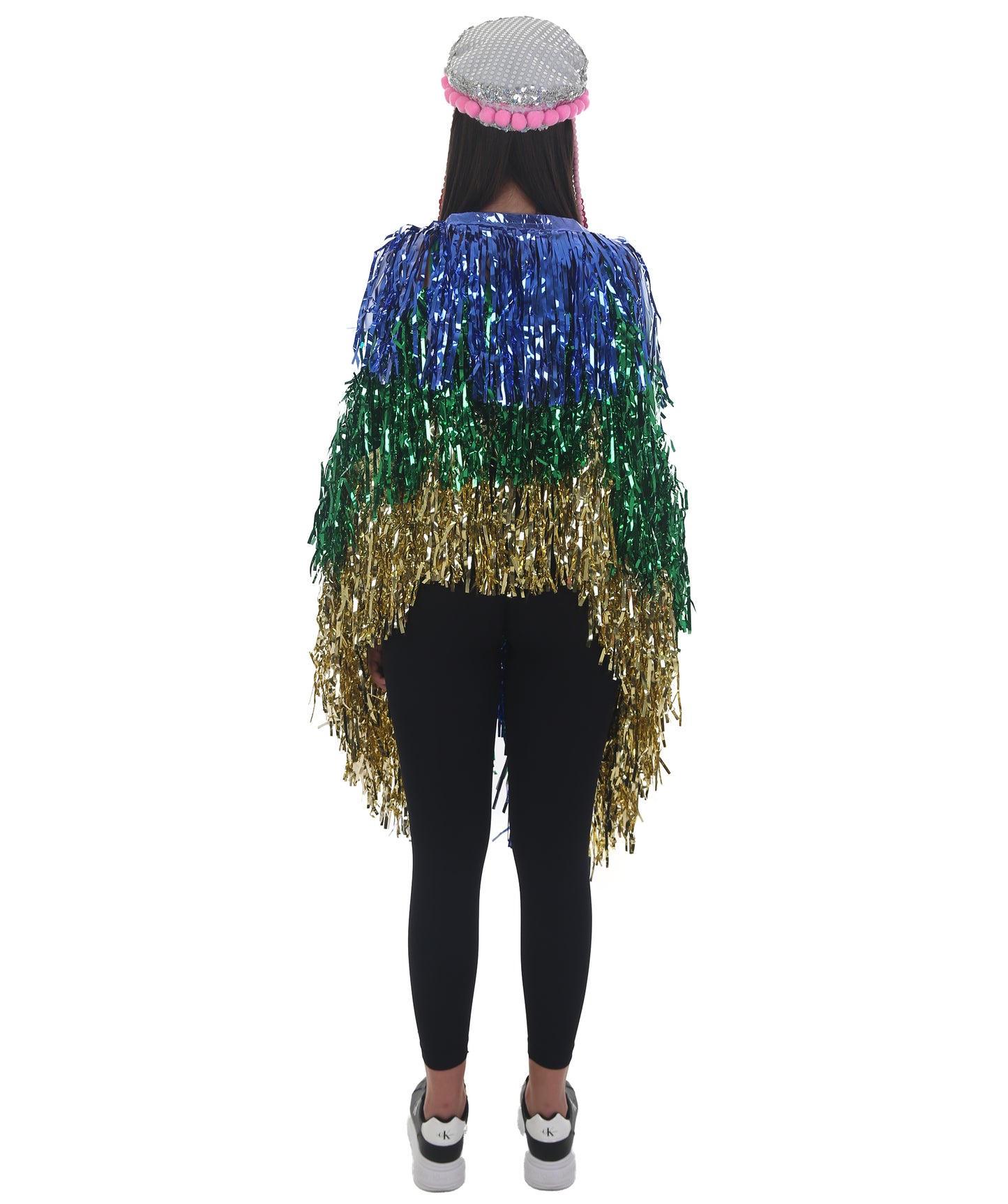 HPO Pryzm Cap'n Shine Military Themed Tinsel Costume Bundle - Includes Cape and Hat