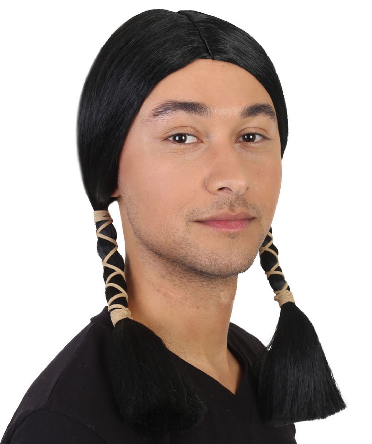 Men's Native American Wig | Halloween Wig | Premium Breathable Capless Cap
