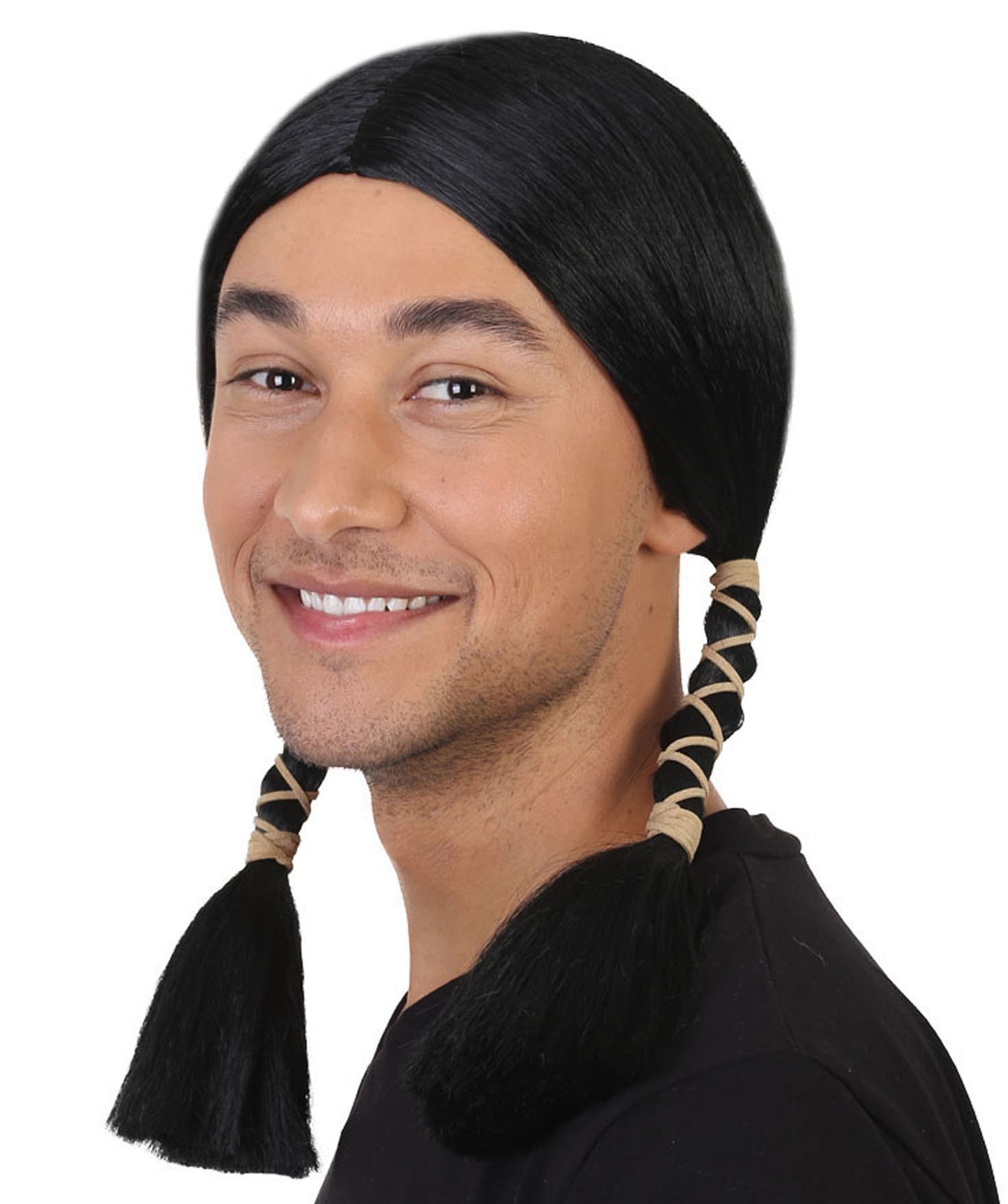 Men's Native American Wig | Halloween Wig | Premium Breathable Capless Cap