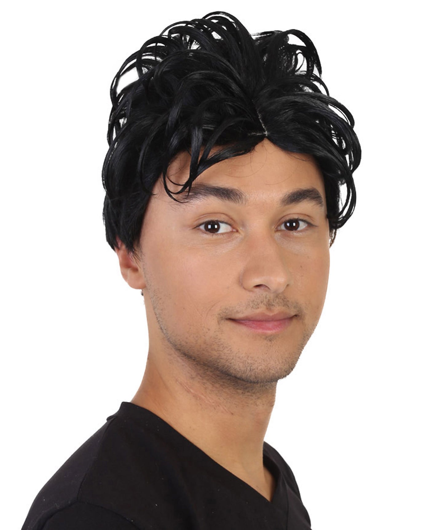 90's Rave Guy | Men's Short Gelled Middle Part | Halloween Wig | Multiple colors | Flame-Retardant Synthetic Fiber