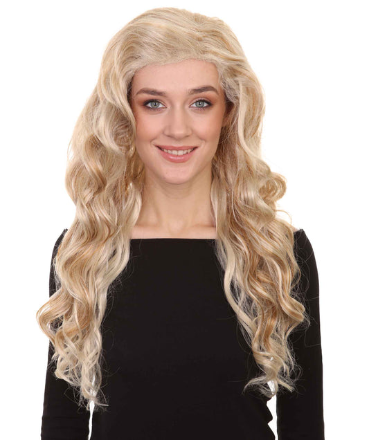 Sultry Blonde Deluxe Womens Wig | Long Wavy Glamour Wig | Premium Breathable Capless Cap