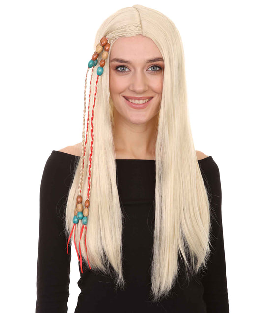 HPO Women's Bride Halloween Wig | Blonde Character Halloween Wig | Premium Breathable Capless Cap