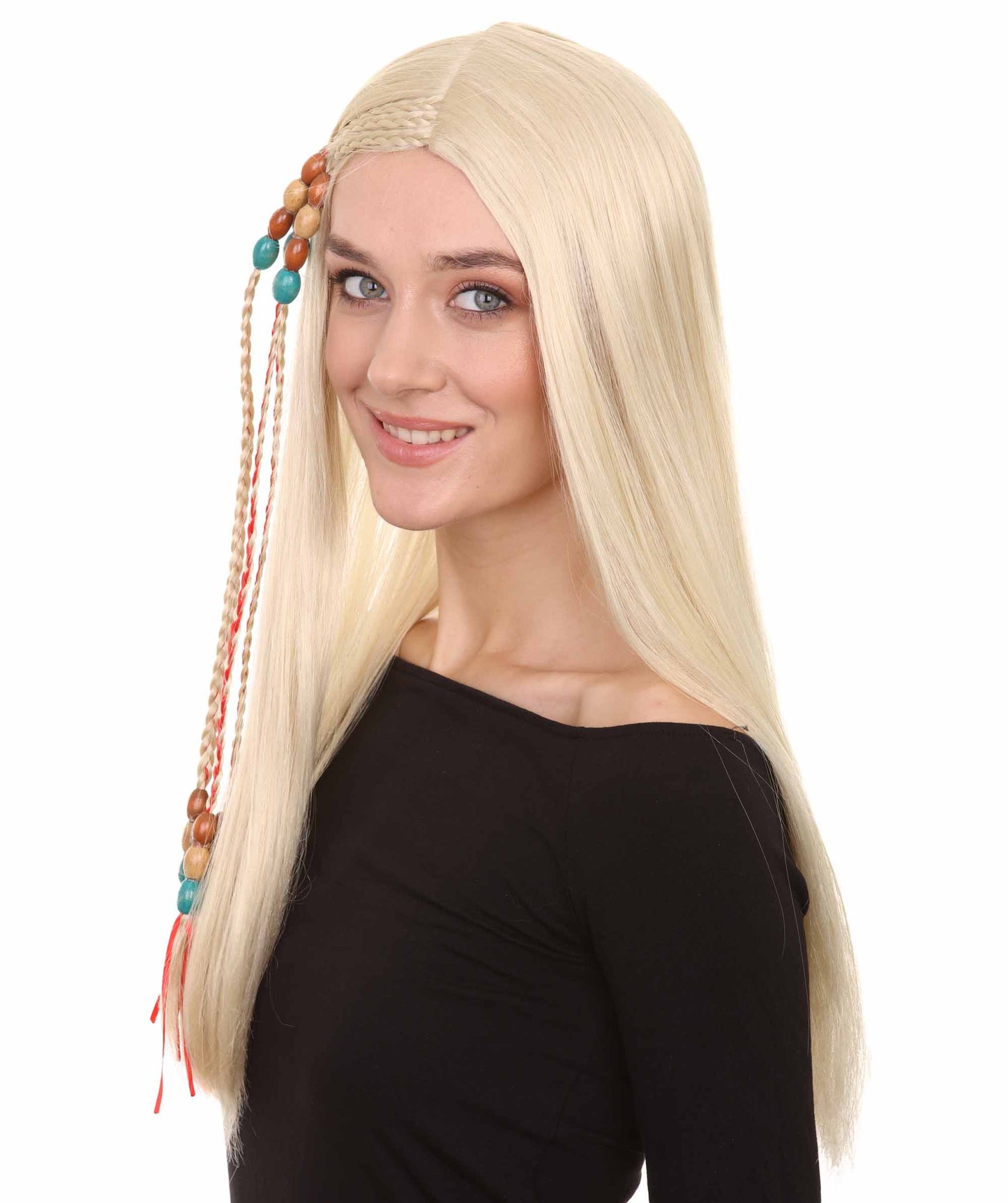 HPO Women's Bride Halloween Wig | Blonde Character Halloween Wig | Premium Breathable Capless Cap