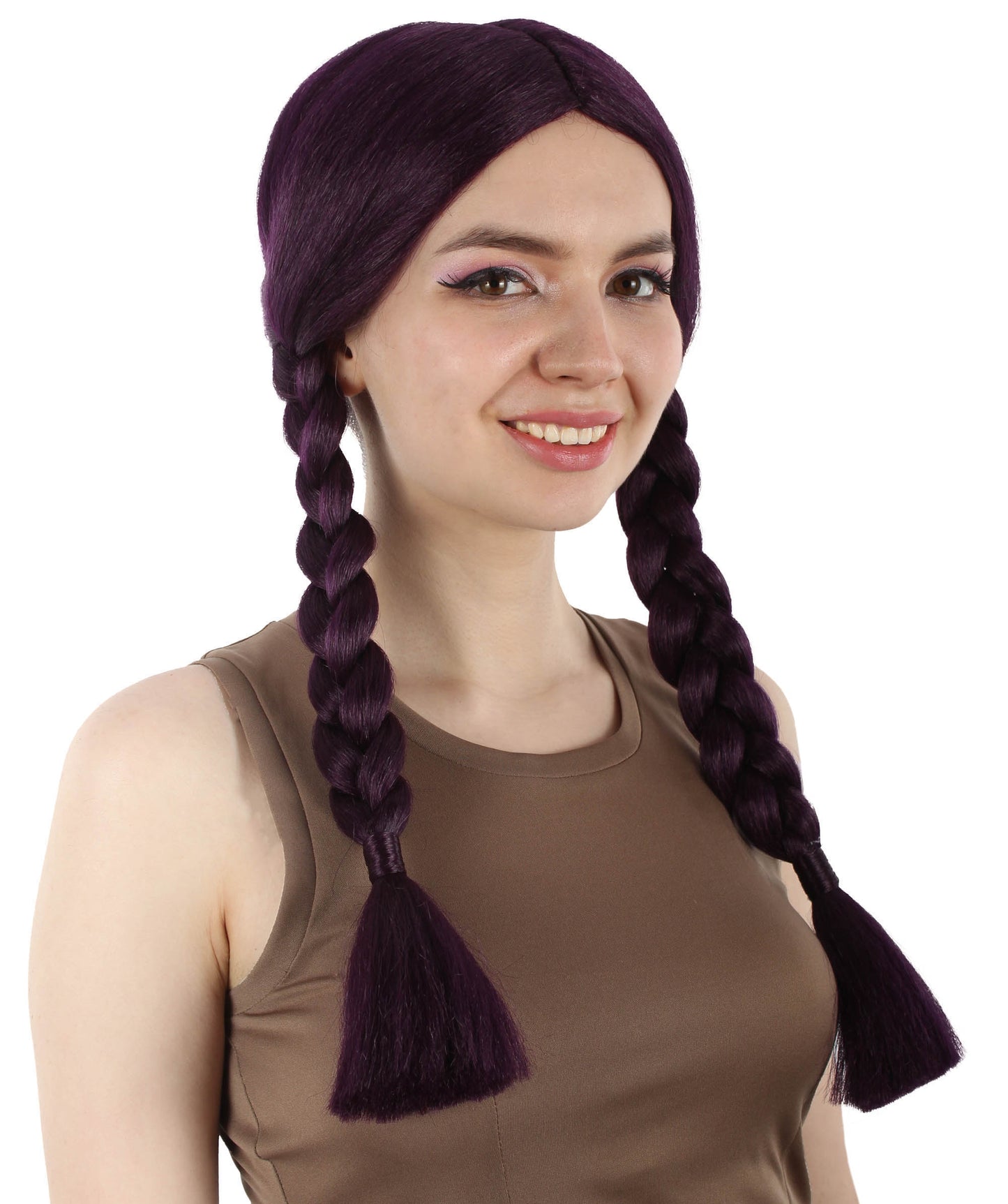 HPO Women's  Braided Gothic Wig | Multiple Color Collections TV Movie Wigs | Premium Breathable Capless Cap