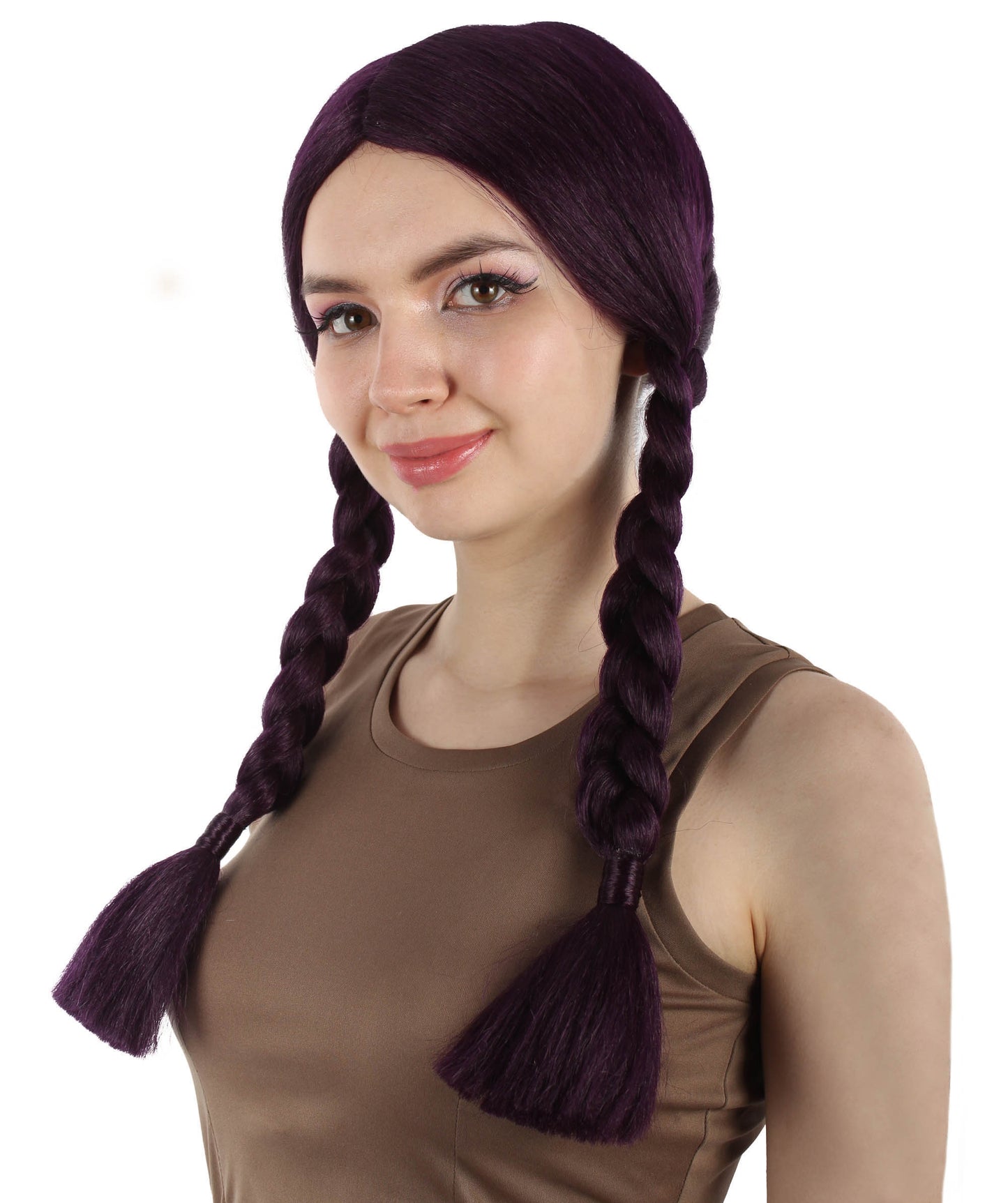 HPO Women's  Braided Gothic Wig | Multiple Color Collections TV Movie Wigs | Premium Breathable Capless Cap