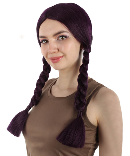 HPO Women's  Braided Gothic Wig | Multiple Color Collections TV Movie Wigs | Premium Breathable Capless Cap