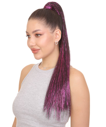 Multi Color Tinsel Ponytail Extensions