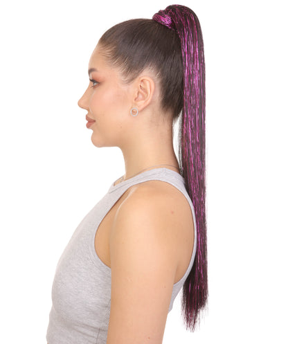 Multi Color Tinsel Ponytail Extensions