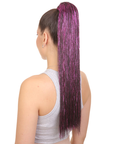 Multi Color Tinsel Ponytail Extensions