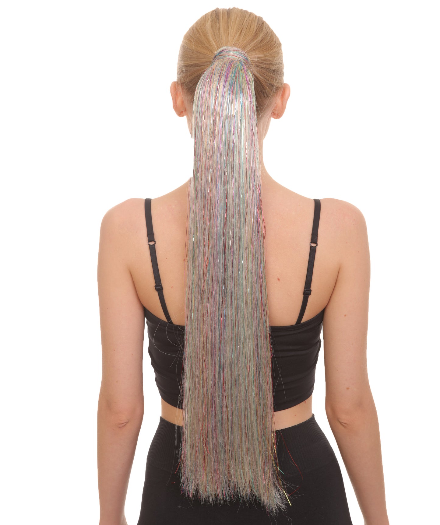 Multi Color Tinsel Ponytail Extensions