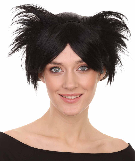 Susanna Wig | Womens Short Black Character Halloween Wig | Premium Breathable Capless Cap