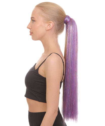 Multi Color Tinsel Ponytail Extensions