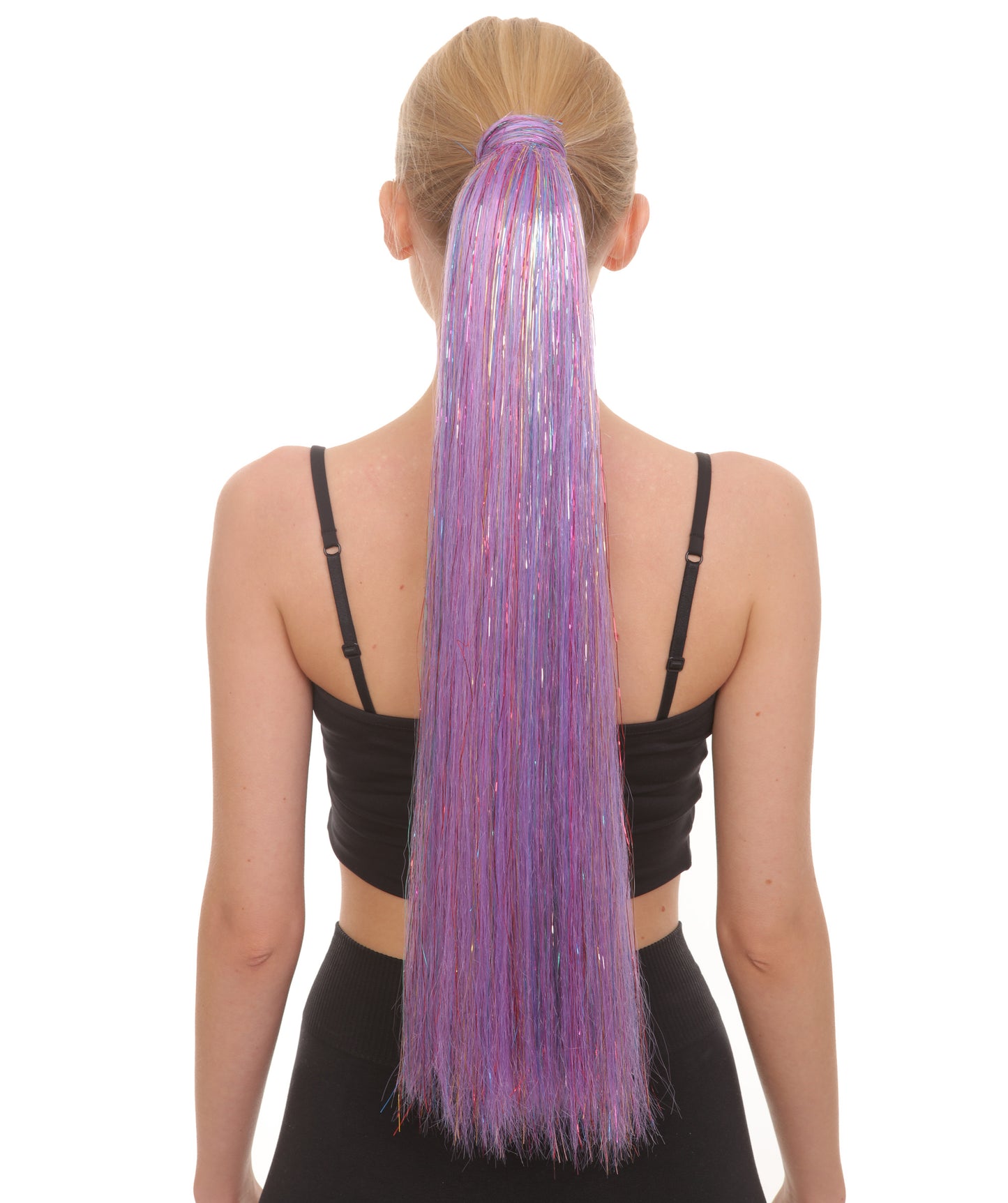 Multi Color Tinsel Ponytail Extensions