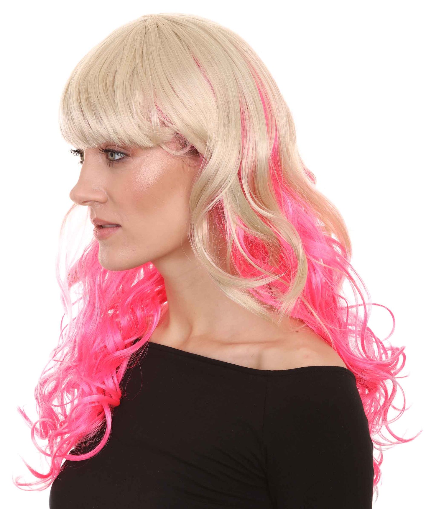 Princess Jessie Womens Wig | Blond Pink Halloween Wig | Premium Breathable Capless Cap