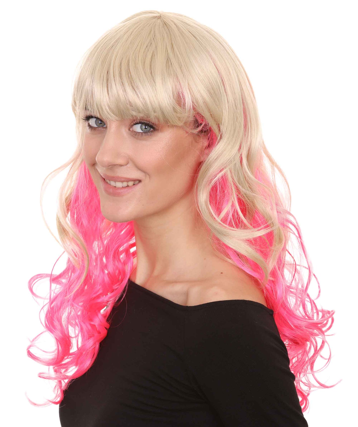 Princess Jessie Womens Wig | Blond Pink Halloween Wig | Premium Breathable Capless Cap