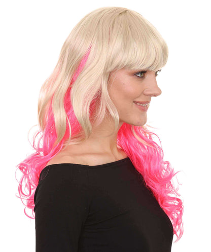 Princess Jessie Womens Wig | Blond Pink Halloween Wig | Premium Breathable Capless Cap