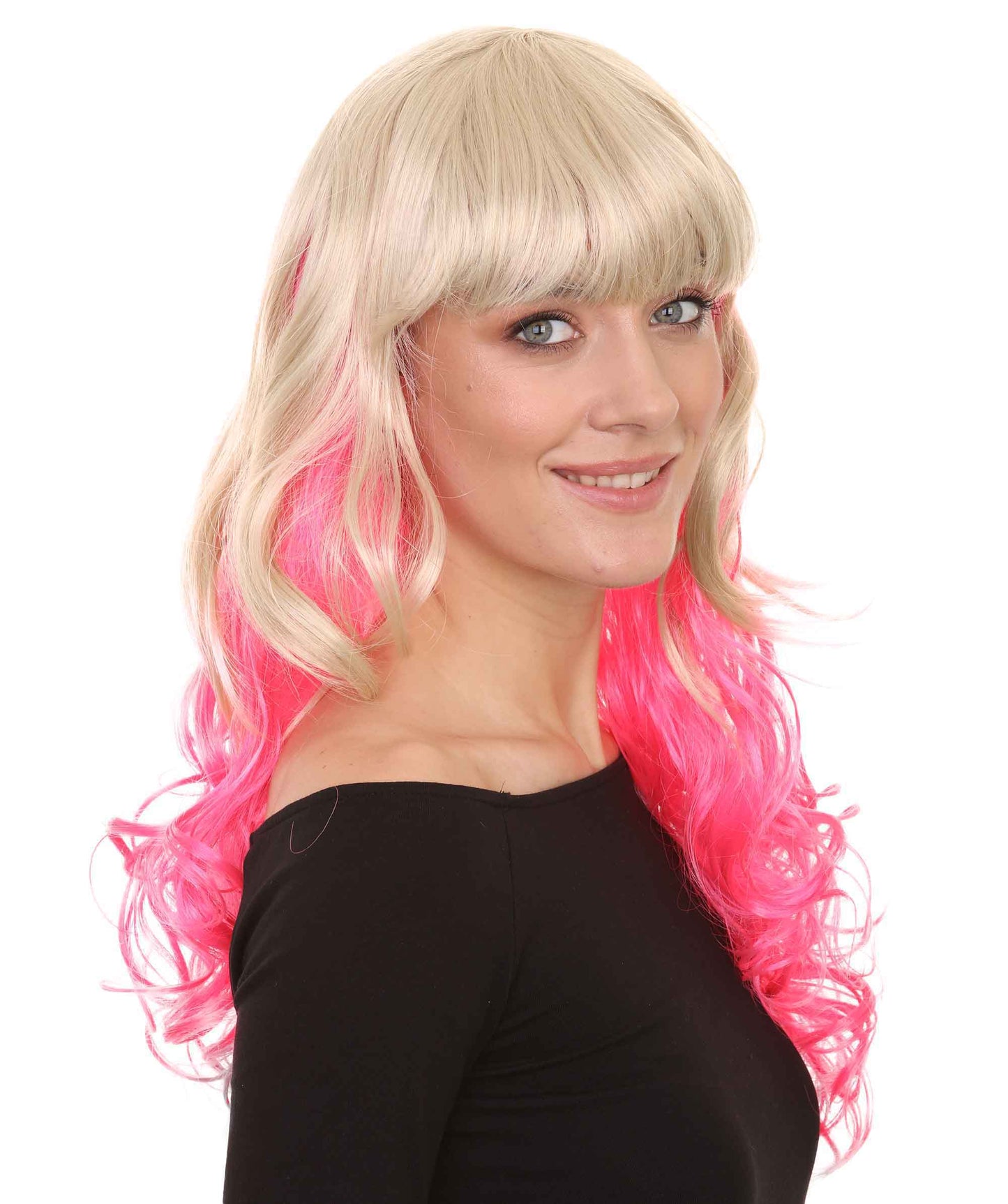 Princess Jessie Womens Wig | Blond Pink Halloween Wig | Premium Breathable Capless Cap