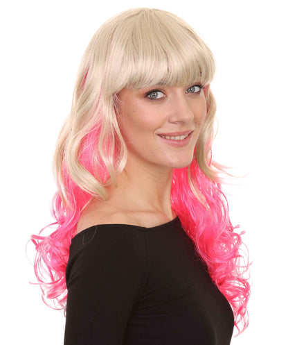 Princess Jessie Womens Wig | Blond Pink Halloween Wig | Premium Breathable Capless Cap