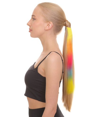 Rainbow Vibrant Ponytail Extension