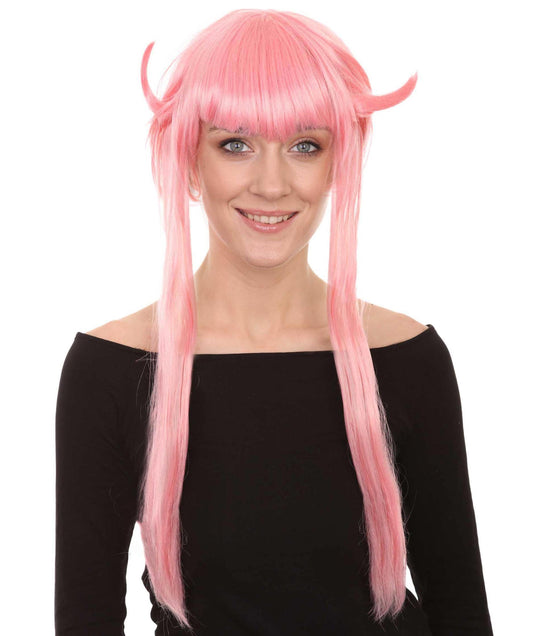 Comic Cutie Womens Wig | Pink Halloween Wig | Premium Breathable Capless Cap