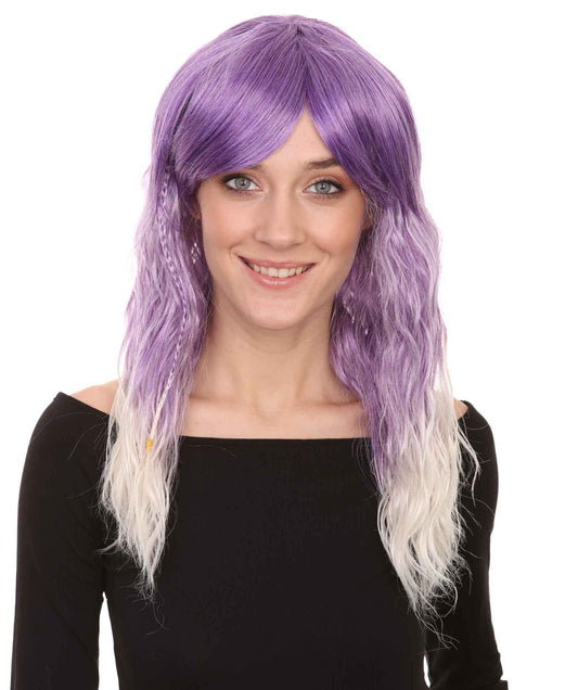 Voom Wavy Purple Adult Wig | Sexy Party Halloween Wig | Premium Breathable Capless Cap
