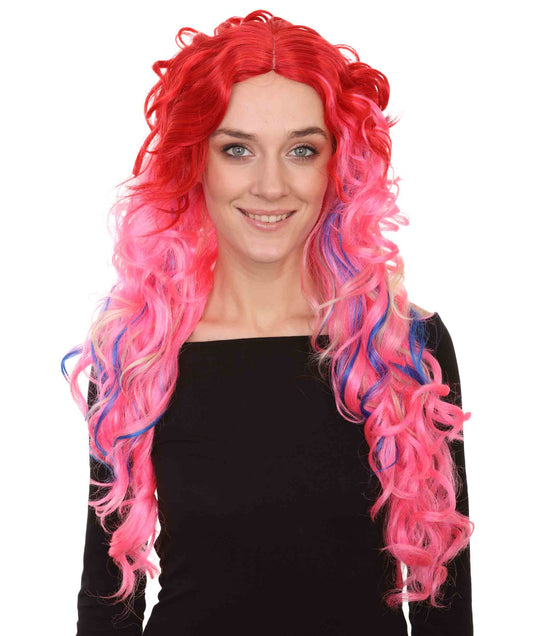 Long Red-Pink Wig