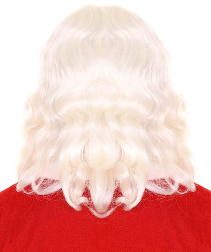 Merry Christmas Santa Claus Wig and Beard Set | Premium Breathable Capless Cap