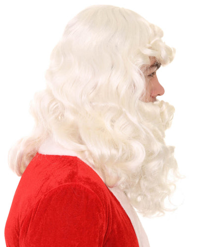 Merry Christmas Santa Claus Wig and Beard Set | Premium Breathable Capless Cap