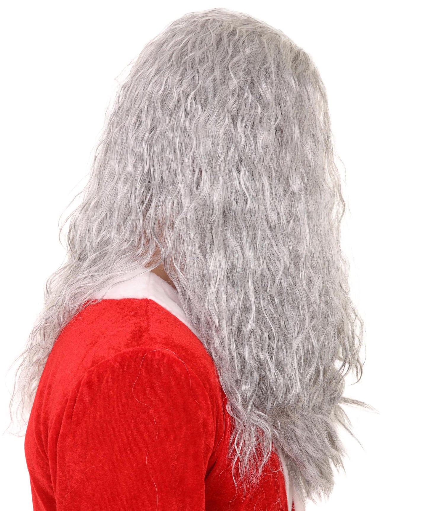 Santa Claus Grey Wig and Beard Set | White Christmas | Premium Breathable Capless Cap