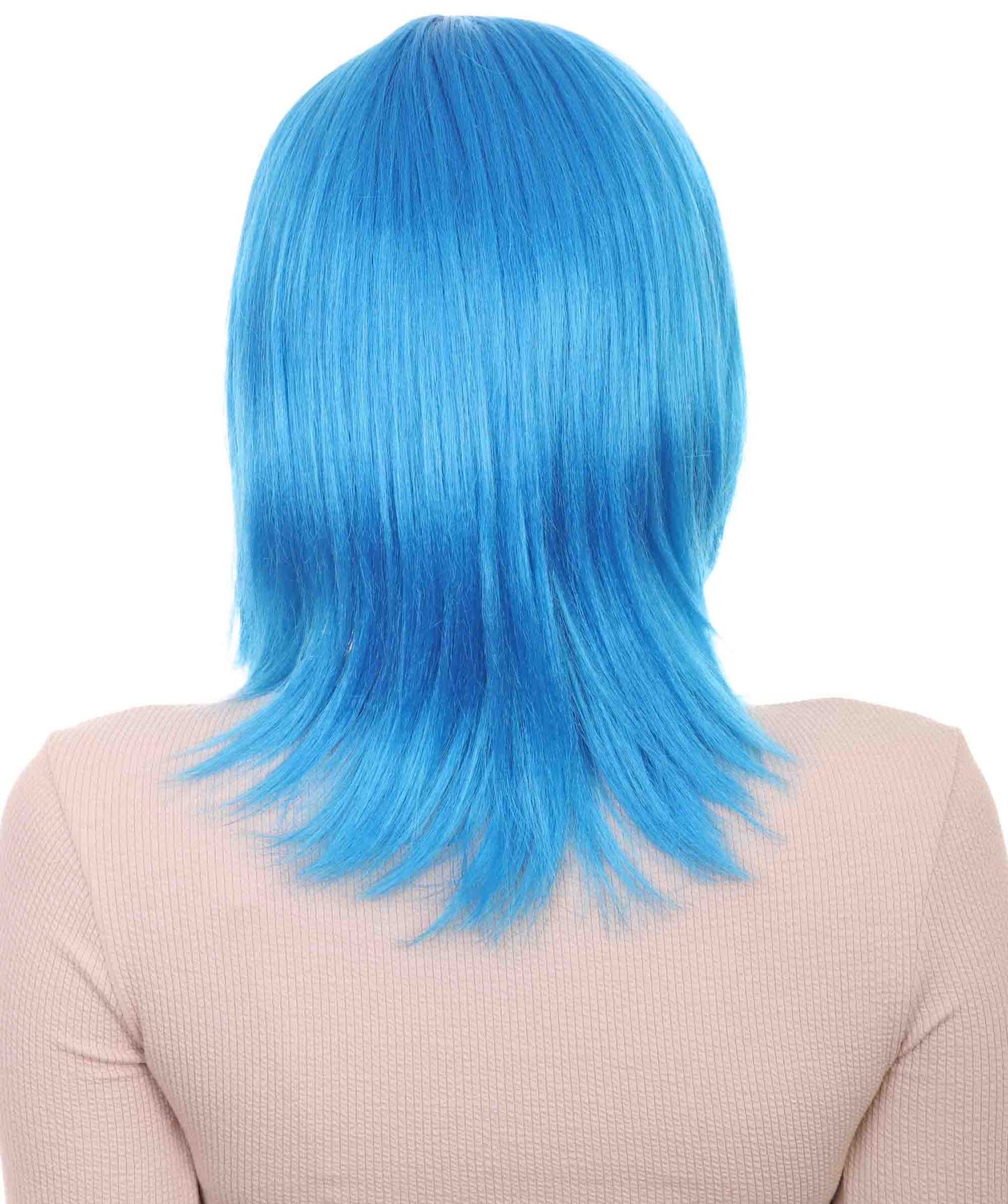 Shoulder Length Bob with Side Bangs Party Wig |  Halloween Wig | Premium Breathable Capless Cap