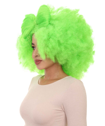 HPO Women's Jumbo Afro Small Bow Wigs Collections | Super Size Halloween Wigs | Premium Breathable Capless Cap