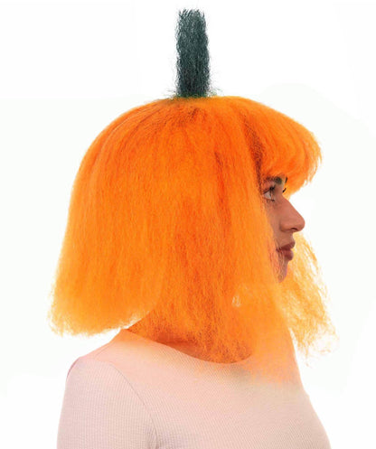 Halloween Pumpkin Woman Wig | Fruit Vegetables Halloween Wig | Premium Breathable Capless Cap