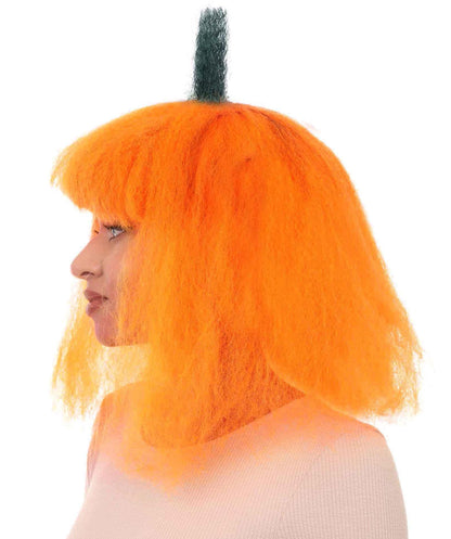 Halloween Pumpkin Woman Wig | Fruit Vegetables Halloween Wig | Premium Breathable Capless Cap