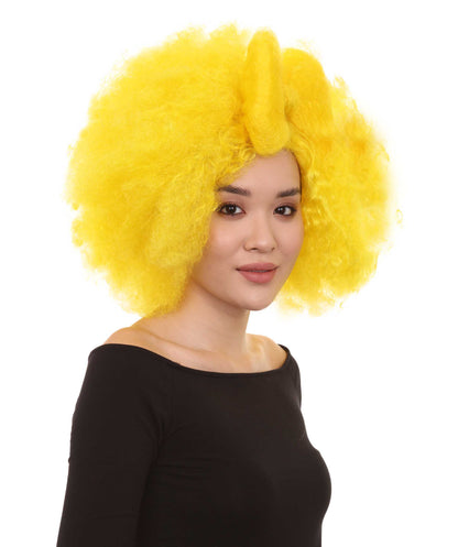 HPO Women's Jumbo Afro Small Bow Wigs Collections | Super Size Halloween Wigs | Premium Breathable Capless Cap