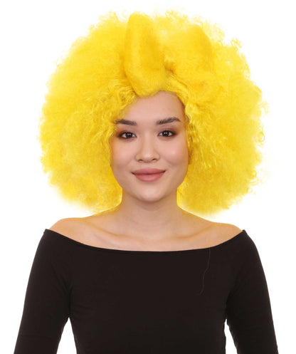 HPO Women's Jumbo Afro Small Bow Wigs Collections | Super Size Halloween Wigs | Premium Breathable Capless Cap