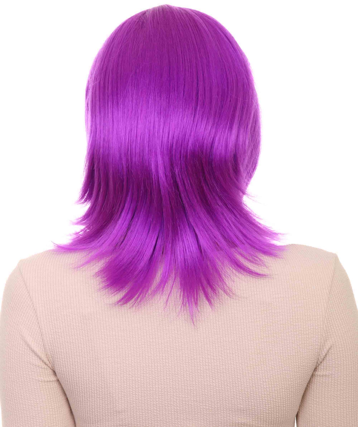 Shoulder Length Bob with Side Bangs Party Wig |  Halloween Wig | Premium Breathable Capless Cap