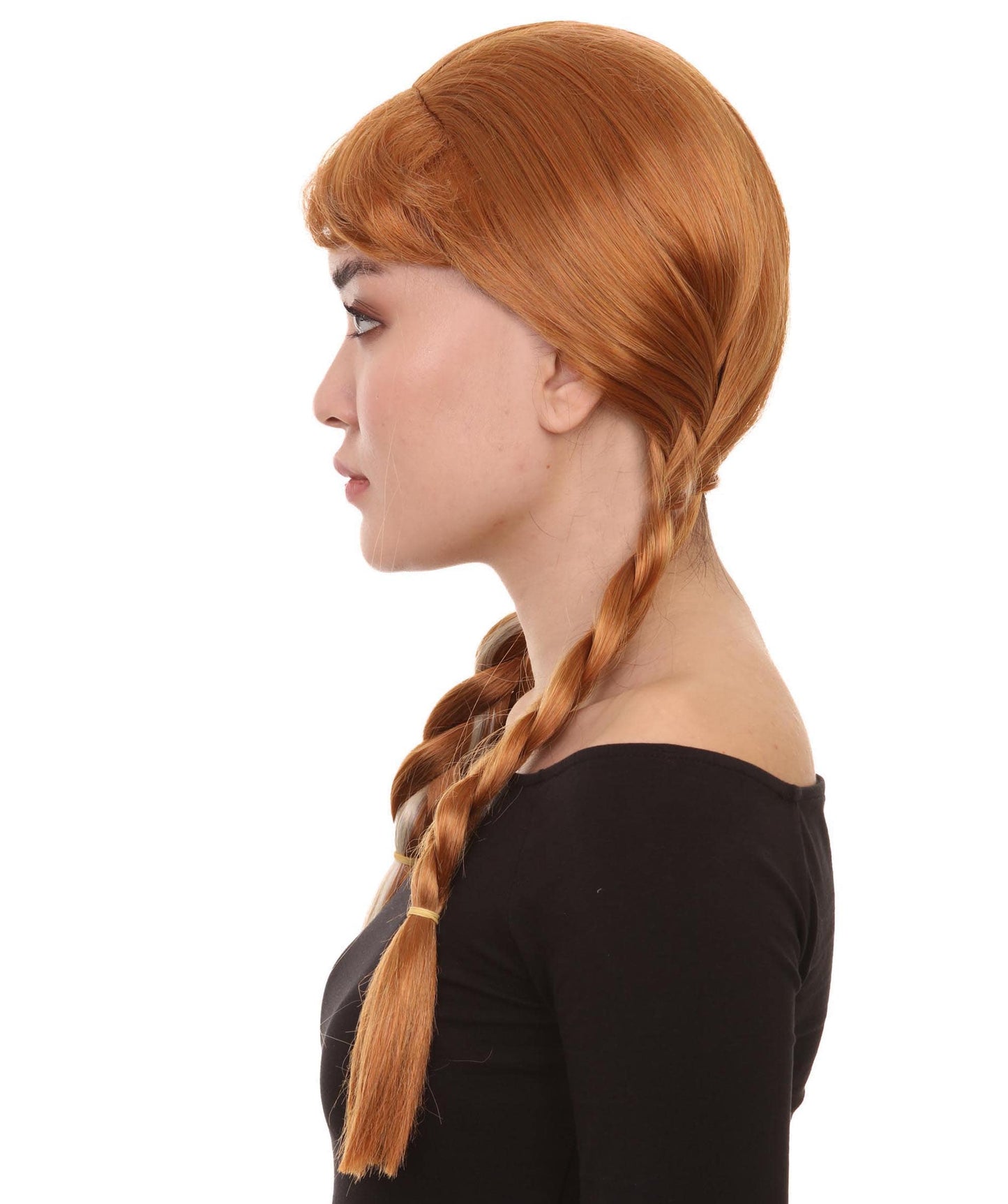 Princess Women Wig | Ginger Long Braided Character Halloween Brown Wig | Premium Breathable Capless Cap