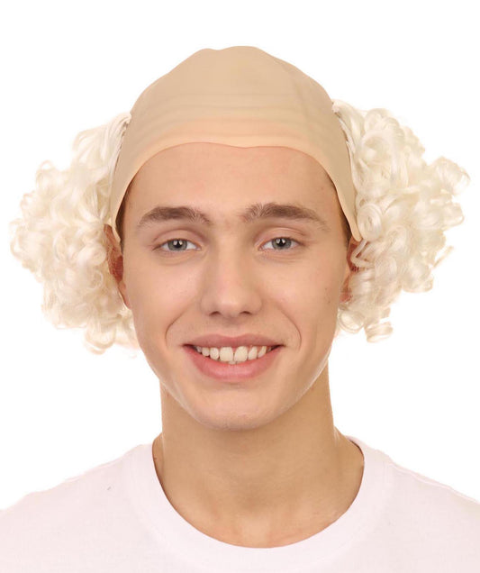 HPO Mad Scientist Mens Wig | White Bald Cap Wig HM-268