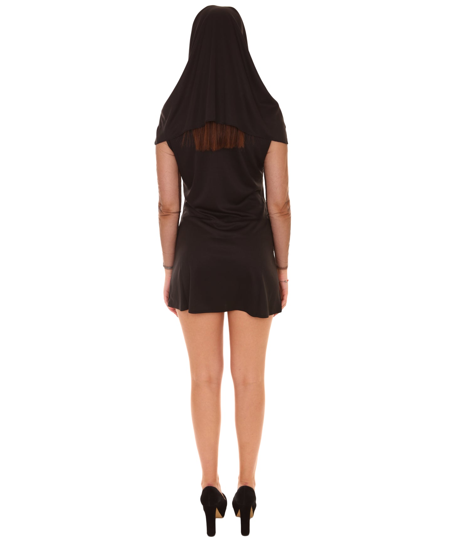 HPO Women's Sexy Nun Religious Costume | Black Cosplay Costume