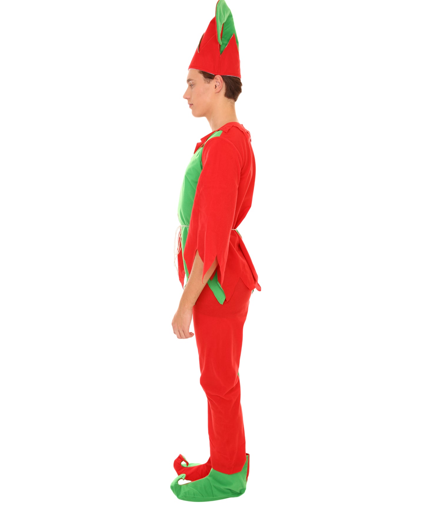 Men's Santa's Sidekick Christmas Costume | Red and Green Halloween and Xmas Costume