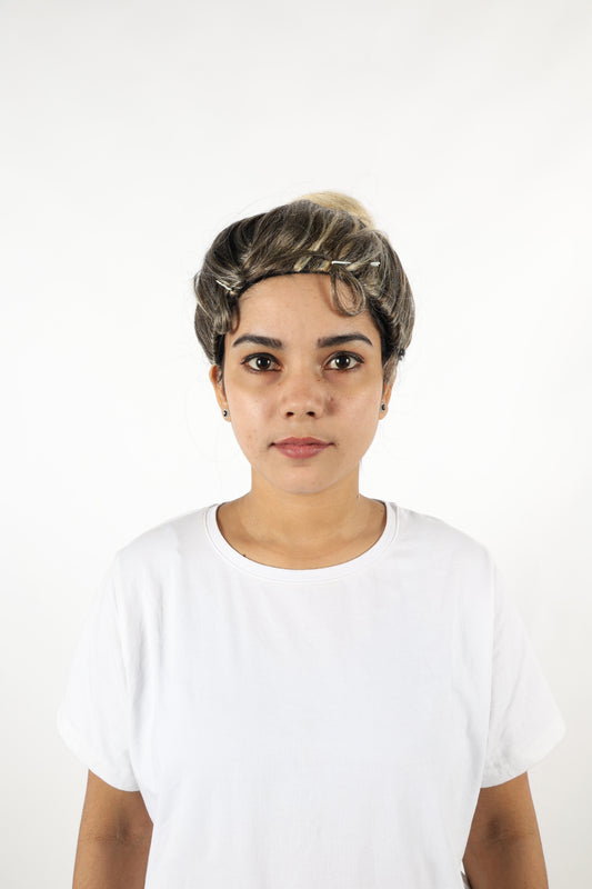 HPO Women's Hollywood Actress-Inspired Brown & Blonde Mixed Wig | Long Straight Glamorous Hairstyle | Adjustable Breathable Cap for Halloween, Parties & Stage