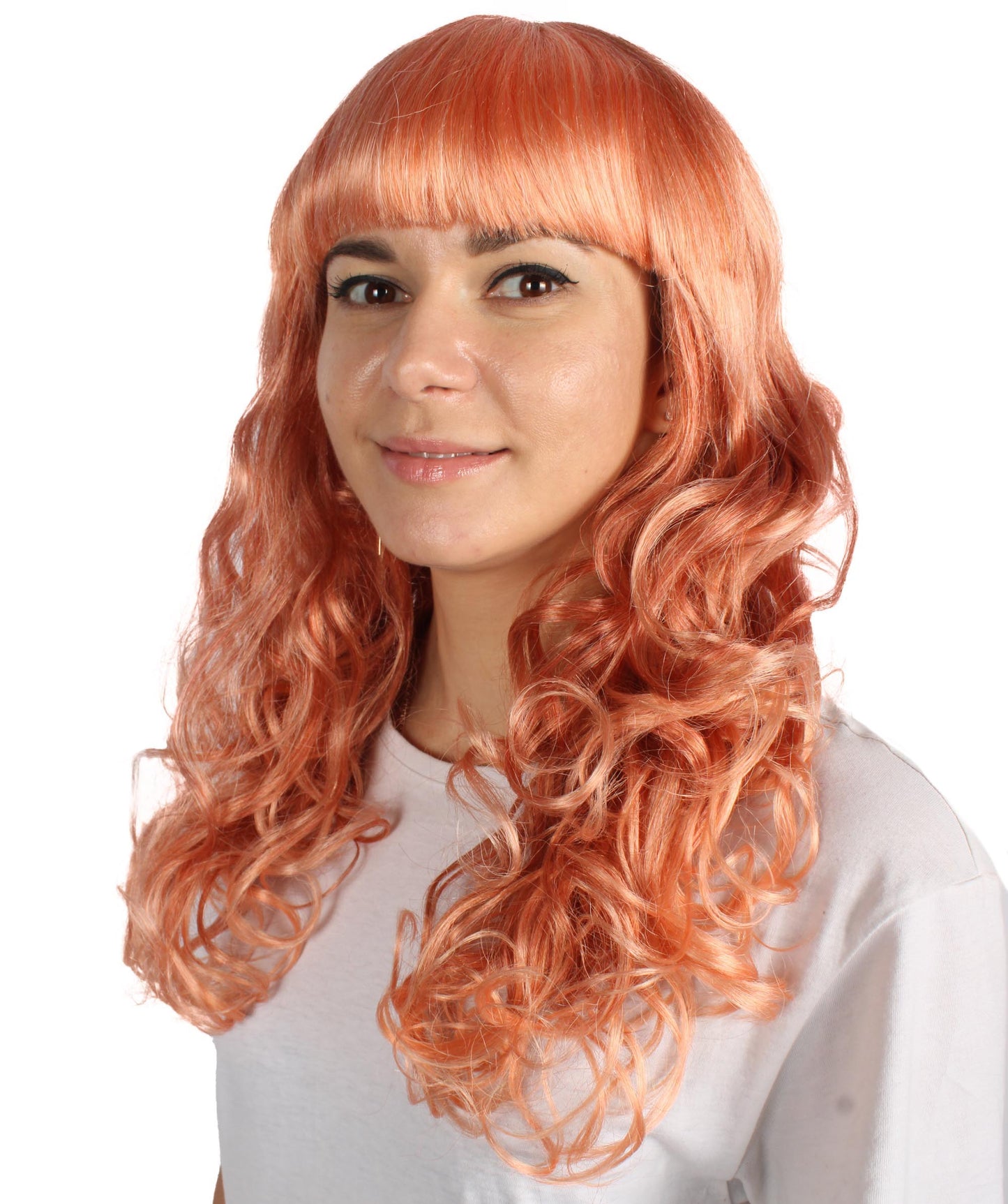 HPO Women's Wig for Fancy Anti-Hero Girl | Long Curly Party Ready Fancy Halloween Wigs | Premium Breathable Capless Cap