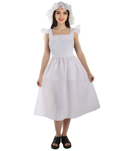 Women's Maid Apron Costume | Grey Fancy Costume