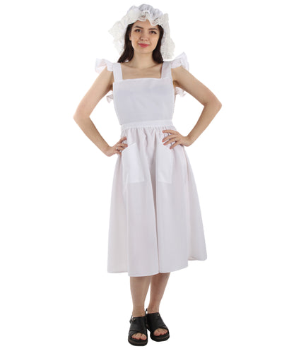Women's Maid Apron Costume | Grey Fancy Costume