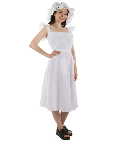 Women's Maid Apron Costume | Grey Fancy Costume