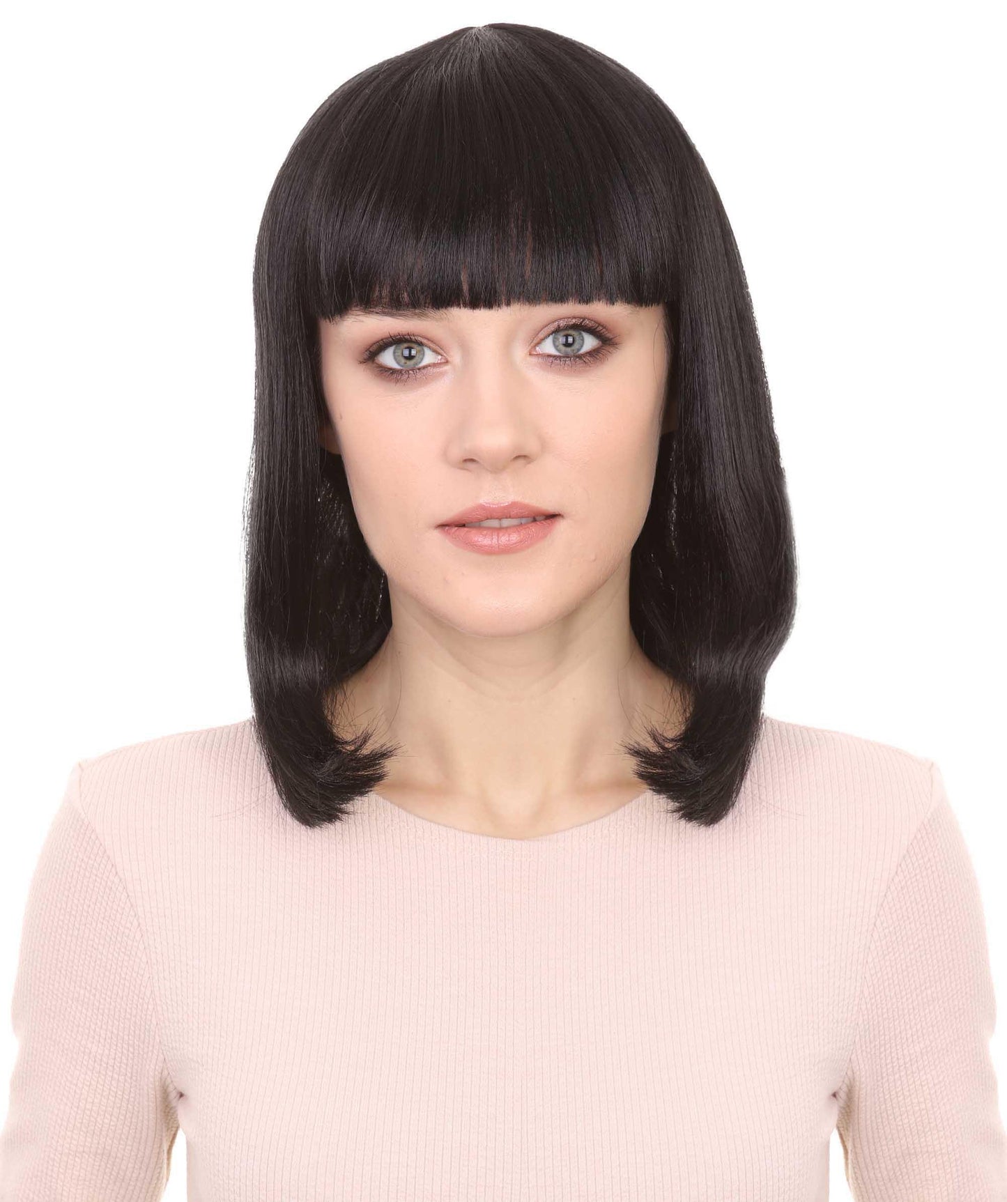 HPO Women's Shoulder Length Bob Wig Collection | Straight Halloween Wig Multiple Color Option | Premium Breathable Capless Cap
