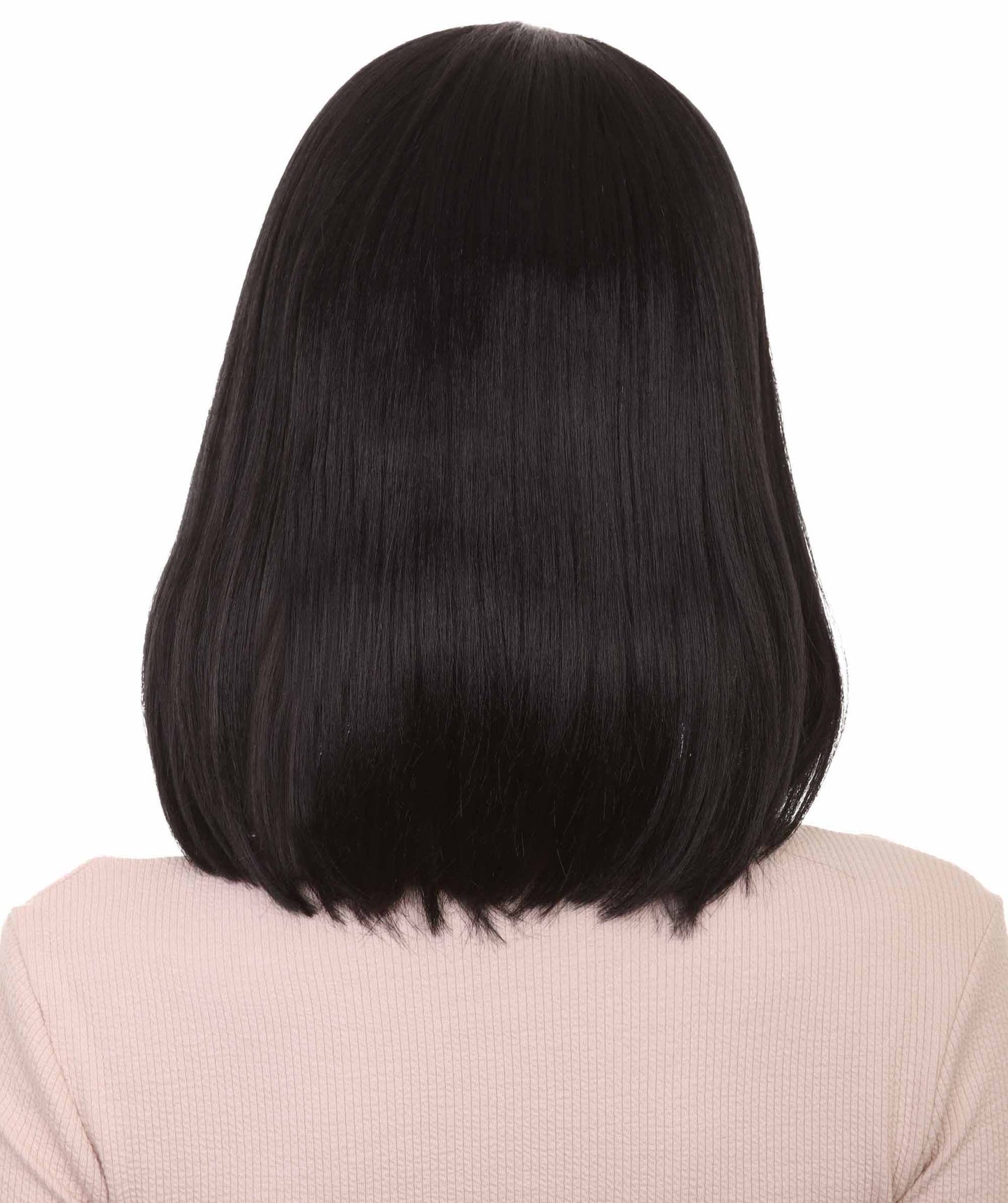 HPO Women's Shoulder Length Bob Wig Collection | Straight Halloween Wig Multiple Color Option | Premium Breathable Capless Cap